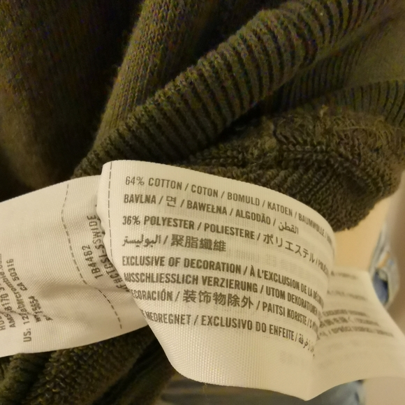 🆕Abercrombie & Fitch Olive SS Sweatshirt US XS - Picture 10 of 15